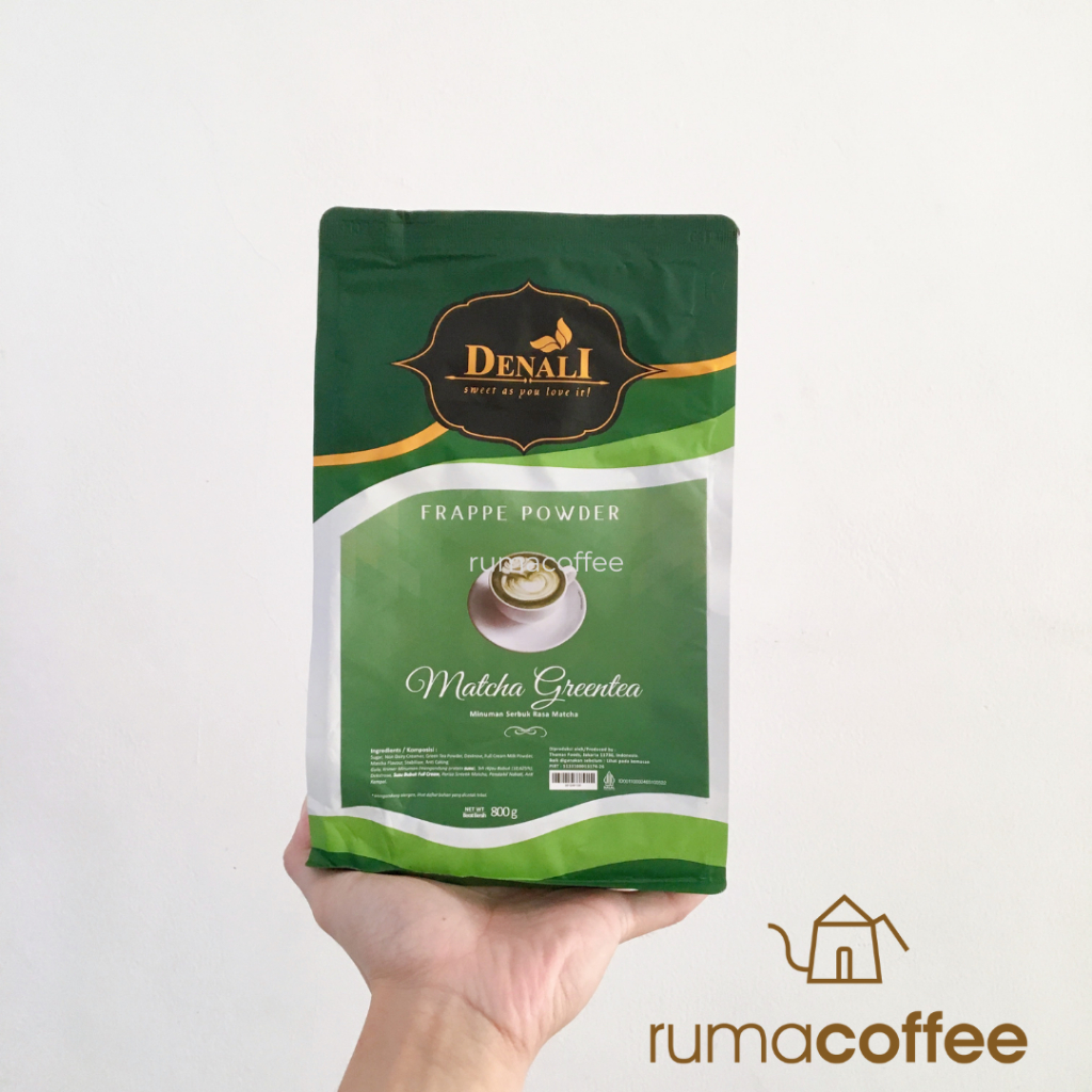 

Bubuk Minuman Denali Matcha Greentea Frappe Powder 800 Gram Rumacoffee