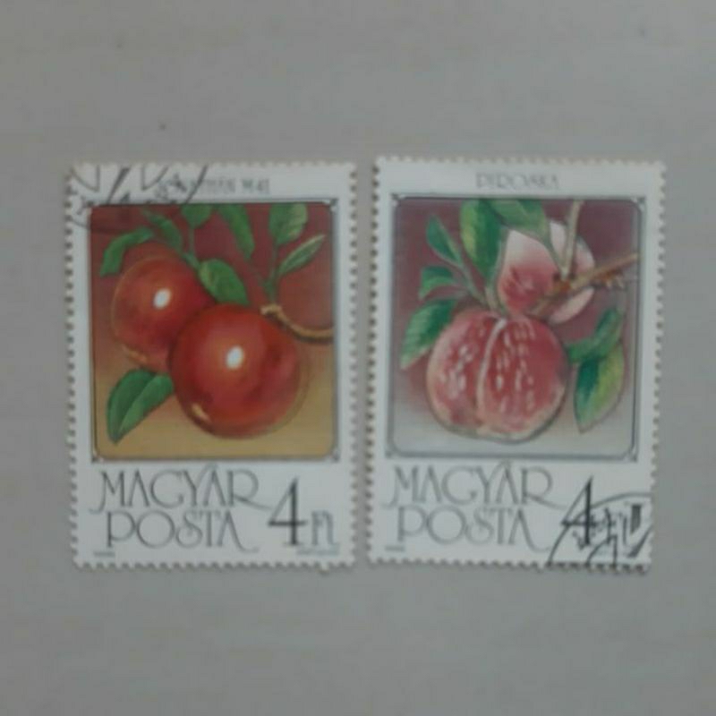 

Perangko Magyar posta Hungaria seri Buah set 2 prangko