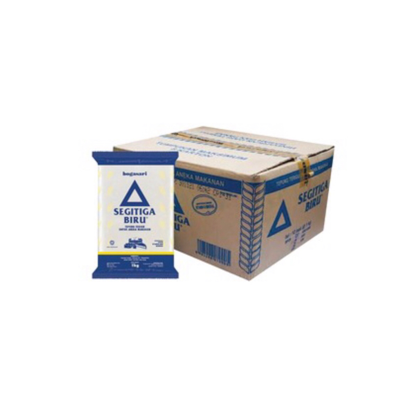 

Bogasari Tepung Terigu Segitiga Biru 1kg (1 Dus isi 12pcs)