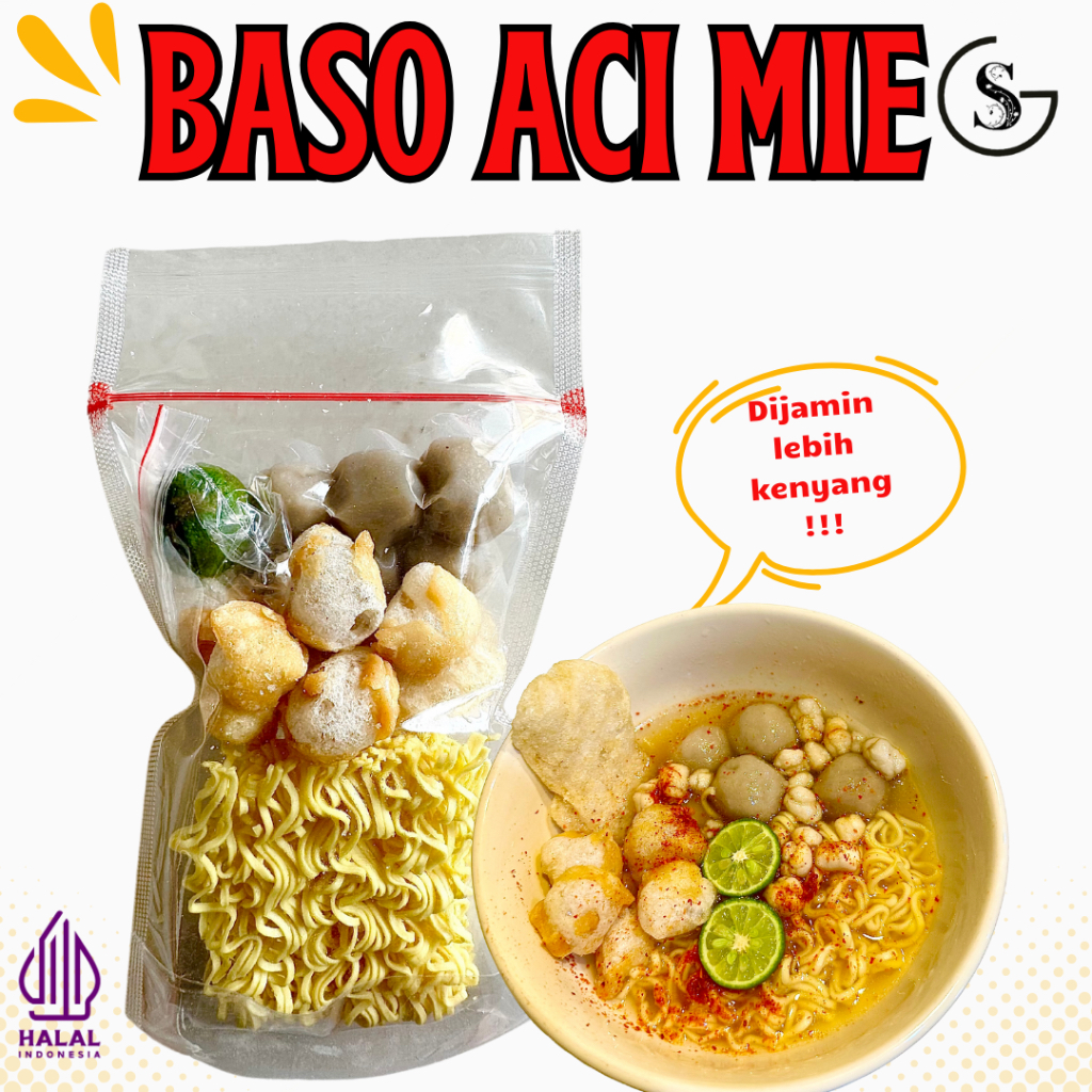 

1 PCS BASO ACI MIE PEDAS BOCI MIE