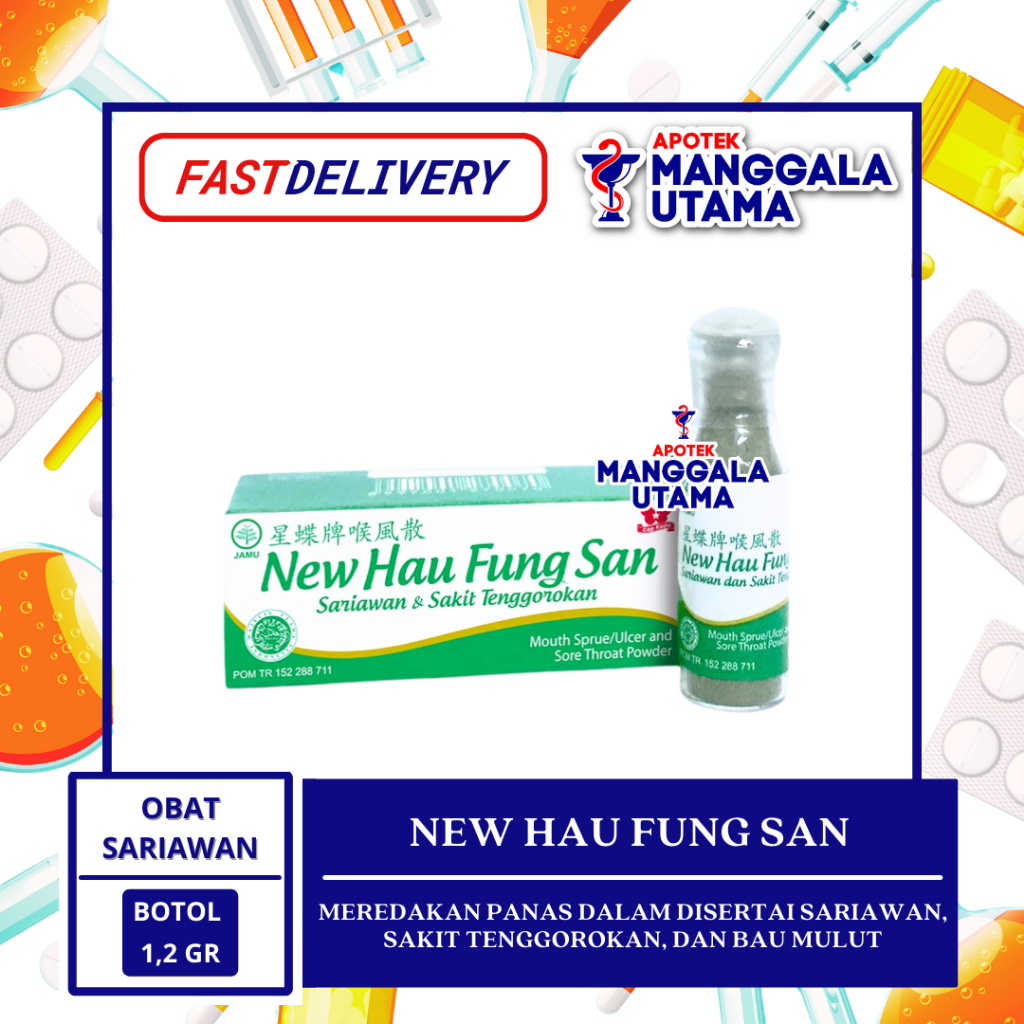 NEW HAU FUNG SAN OBAT SARIAWAN BOTOL
