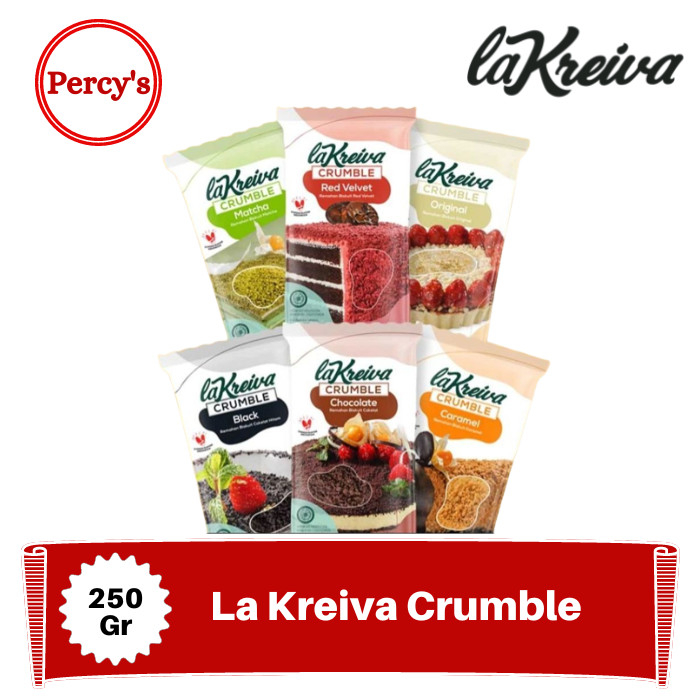 

La Kreiva Crumble 250 Gr (Remahan Biskuit) - Coklat, Ori, Matcha, dll