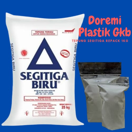 

Segitiga Biru Bogasari / Tepung Segitiga Repack 1kg / Tepung protein Sedang