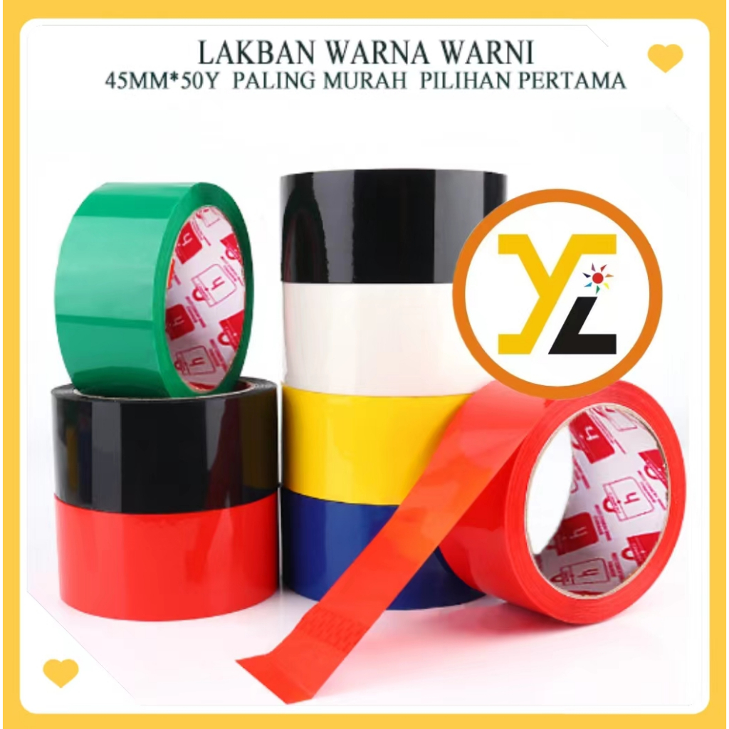 

MEREK HORICI ASLI 45*50Y ISOLASI WARNA-WARNI Perekat Murah Super Kuat LAKBAN ISOLASI WARNA-WARNI