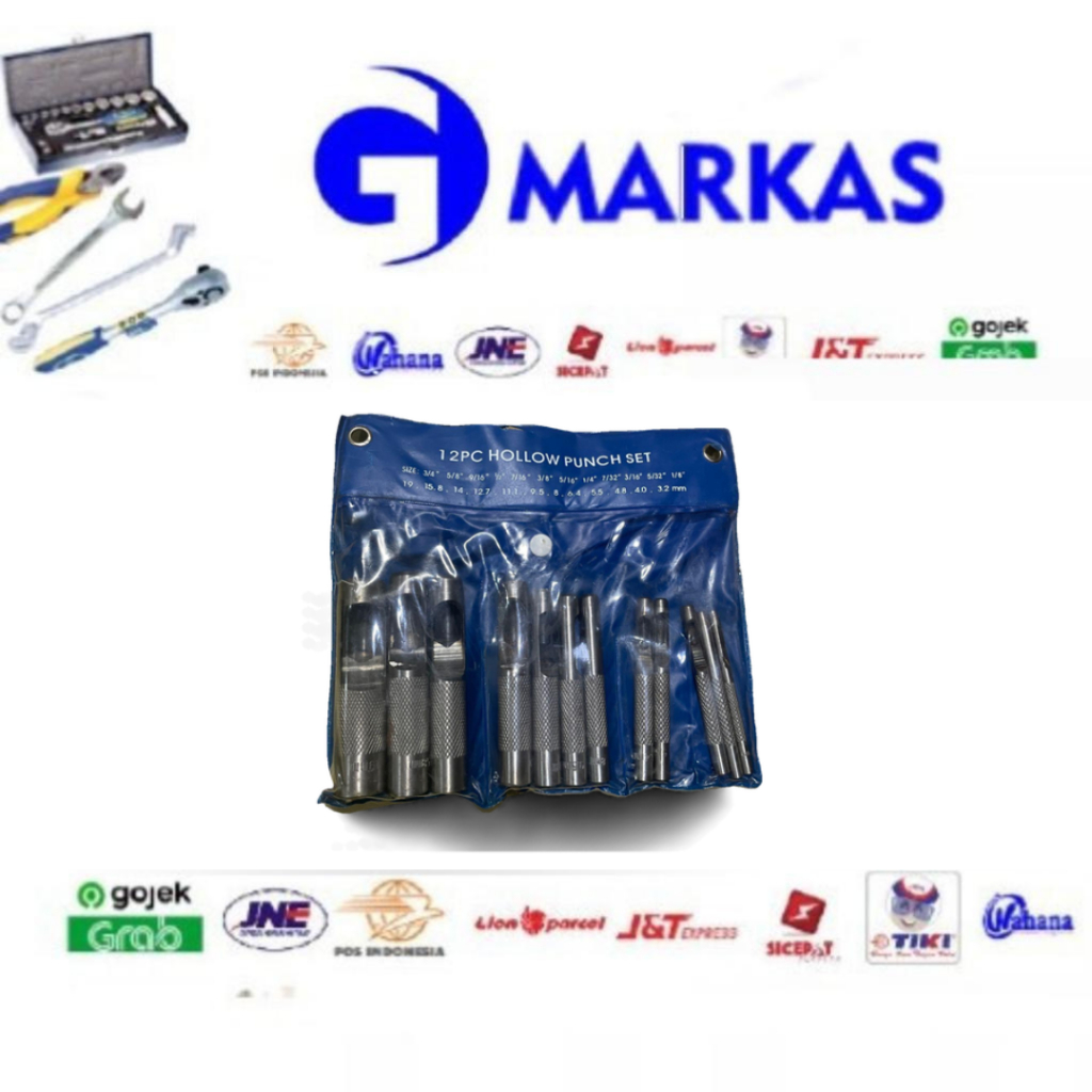 Hollow Punch Set 12pc