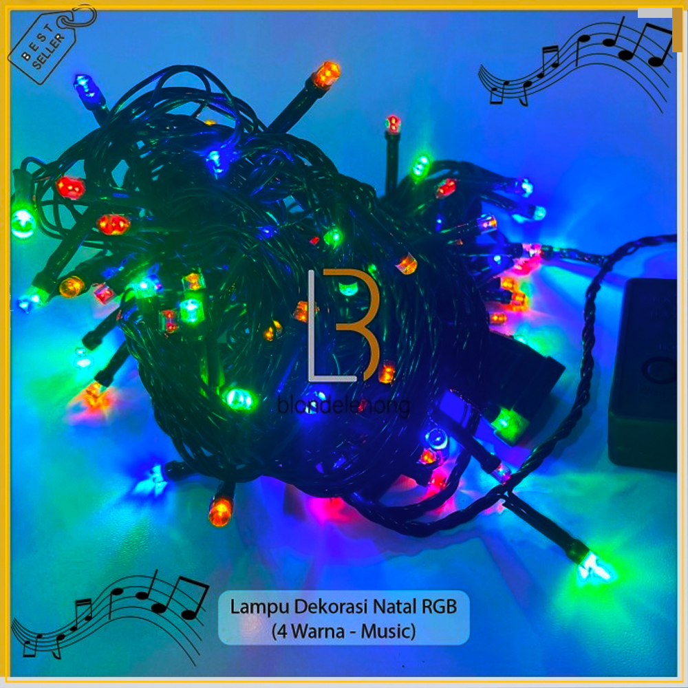Lampu Pohon Natal Musik Lagu Tumblr Led Hias Warm White Kuning Tirai Dekorasi Hiasan Aksesoris Gantu
