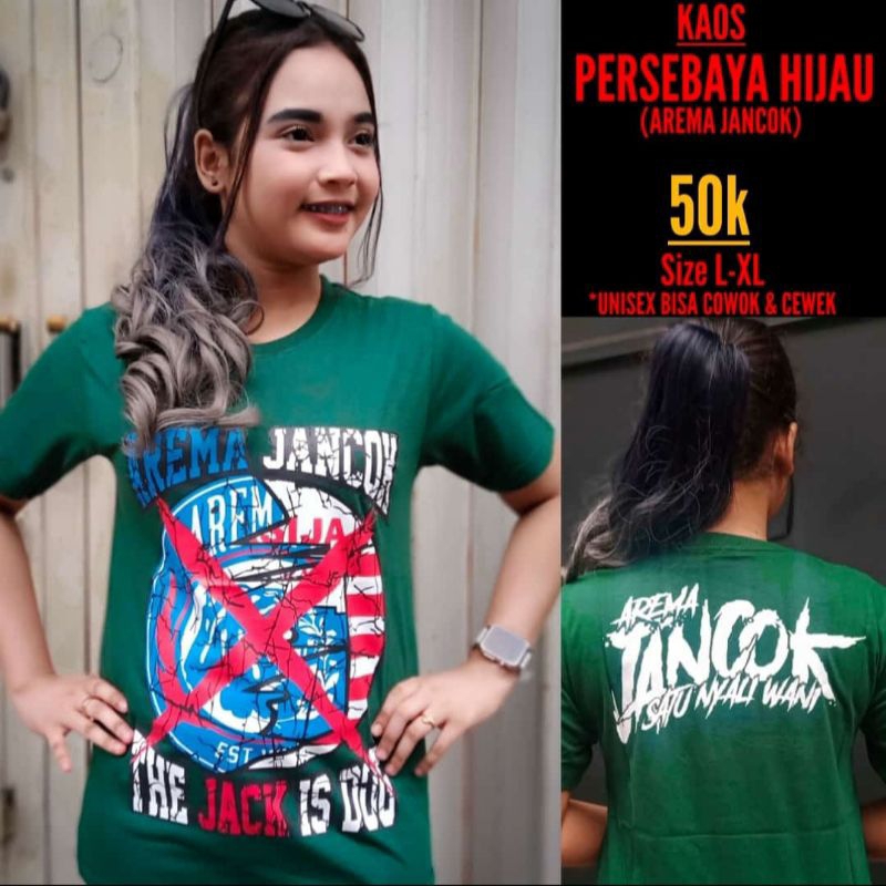 Kaos Persebaya Bonek Green Force Arema