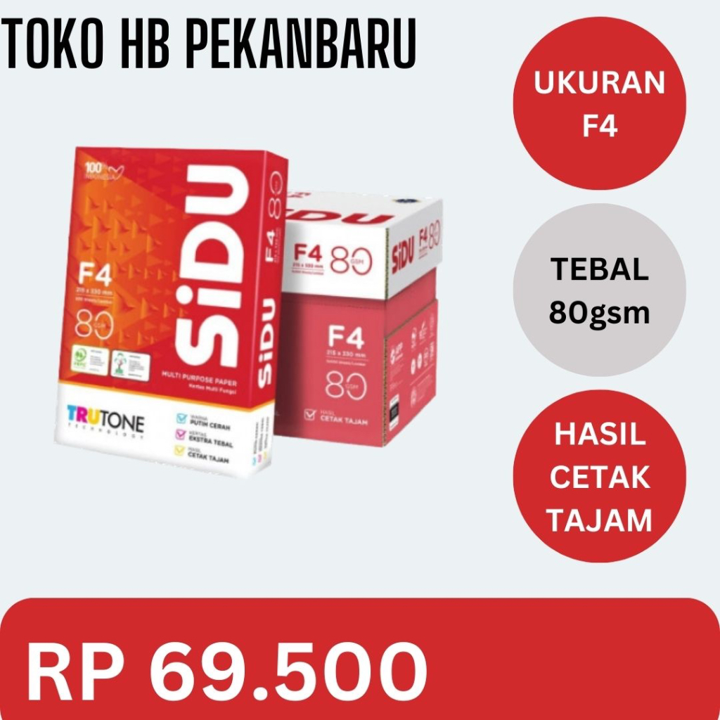 

KERTAS HVS SIDU F4 80 GSM