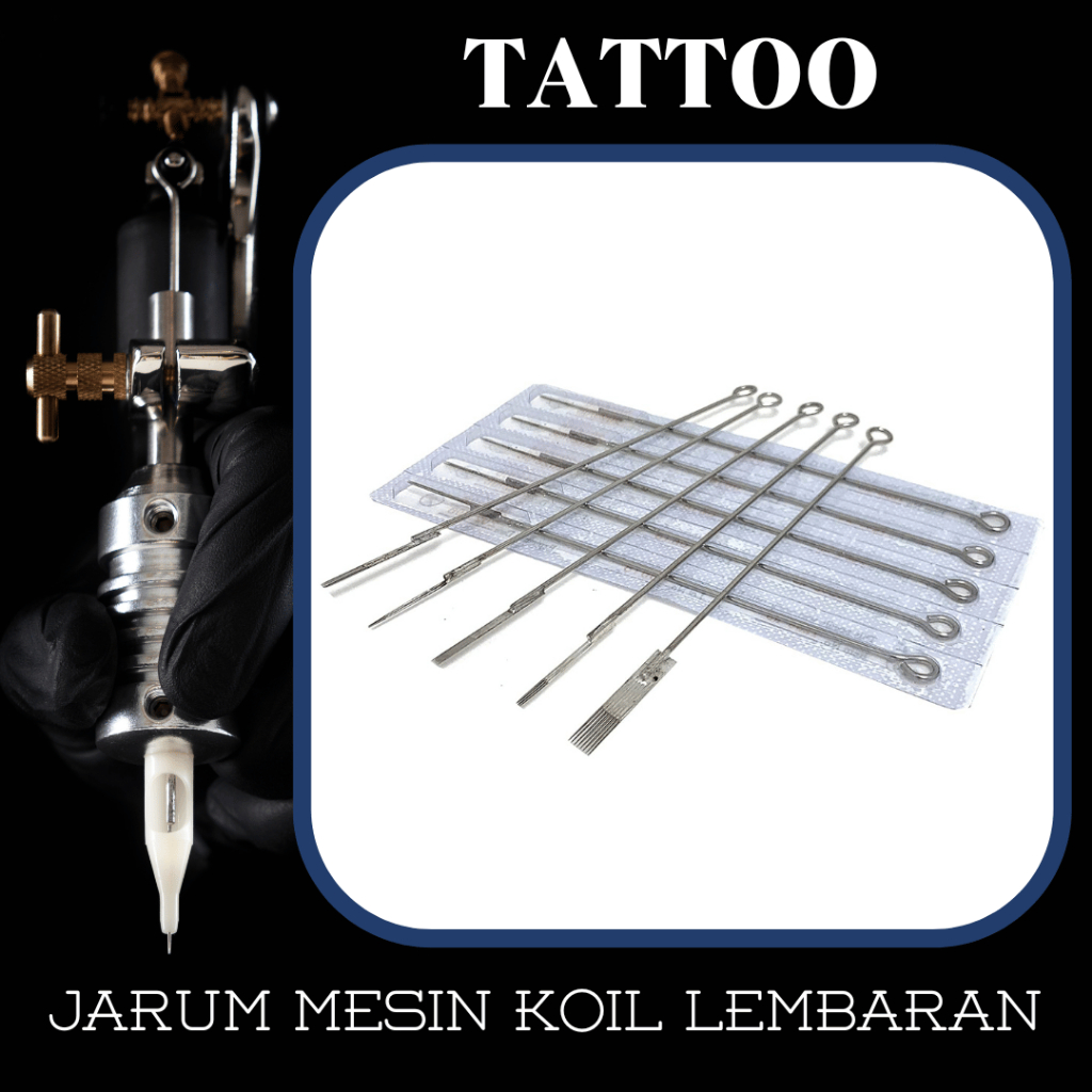 Jarum Tato Tattoo Needle Eceran Lembaran Steril Mesin Tato Koil Tattoo Permanen
