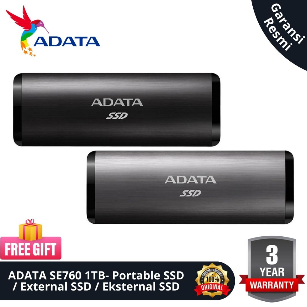 ADATA SE760 SSD EXTERNAL 1TB - Portable SSD / External SSD / Eksternal SSD
