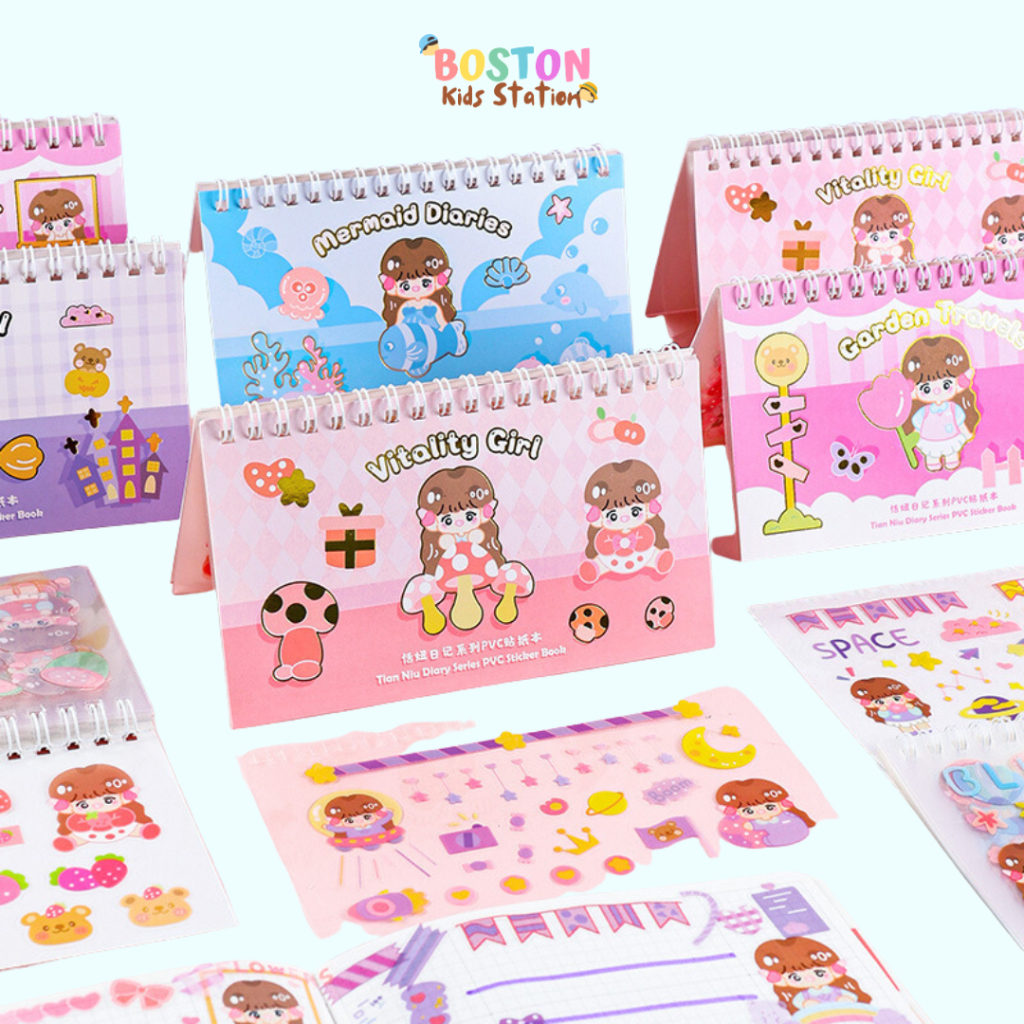 

BOSTON - 25 Lembar Diary PVC Sticker Book | Deco Stiker DIY Aesthetic Buku Scrapbook Diary Jurnal Tumblr Hp Laptop Lucu Cute DIY | Sticker Murah