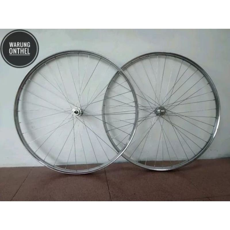 Roda sepeda onthel - Roda araya - Roda sepeda ontel kebo unto jawa - Velg set sepeda onthel tua - Ro