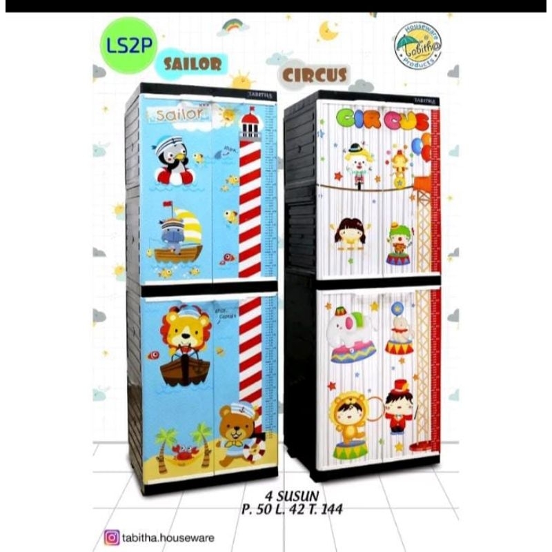 Lemari Plastik gambar Lemari pakaian Tabita LS2P