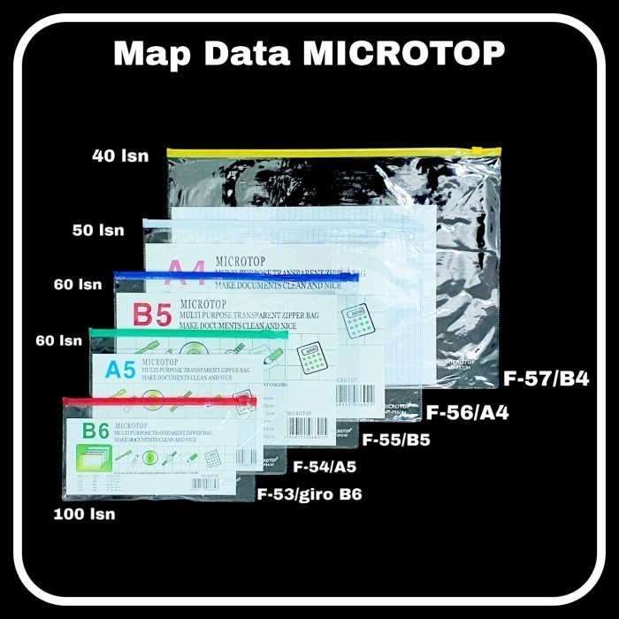 

ZIPPER POCKET A4 / A5 / B4 / B5 / B6 ZIP / SLETING TRANSPARAN Tempat Pensil Transparant Map Data