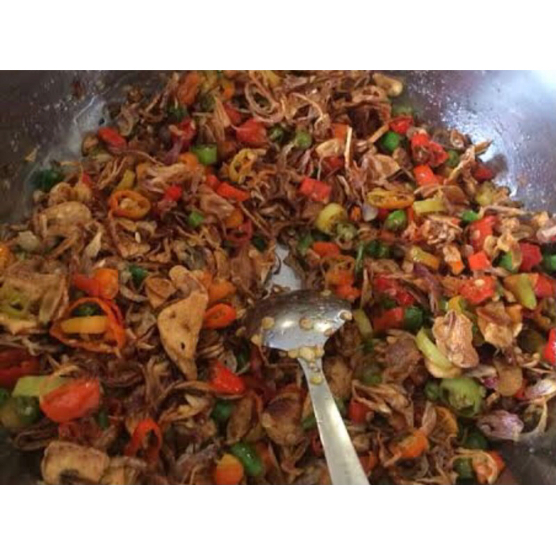 

sambal baby cumi kemasan botol , lumpia /frozen -goreng