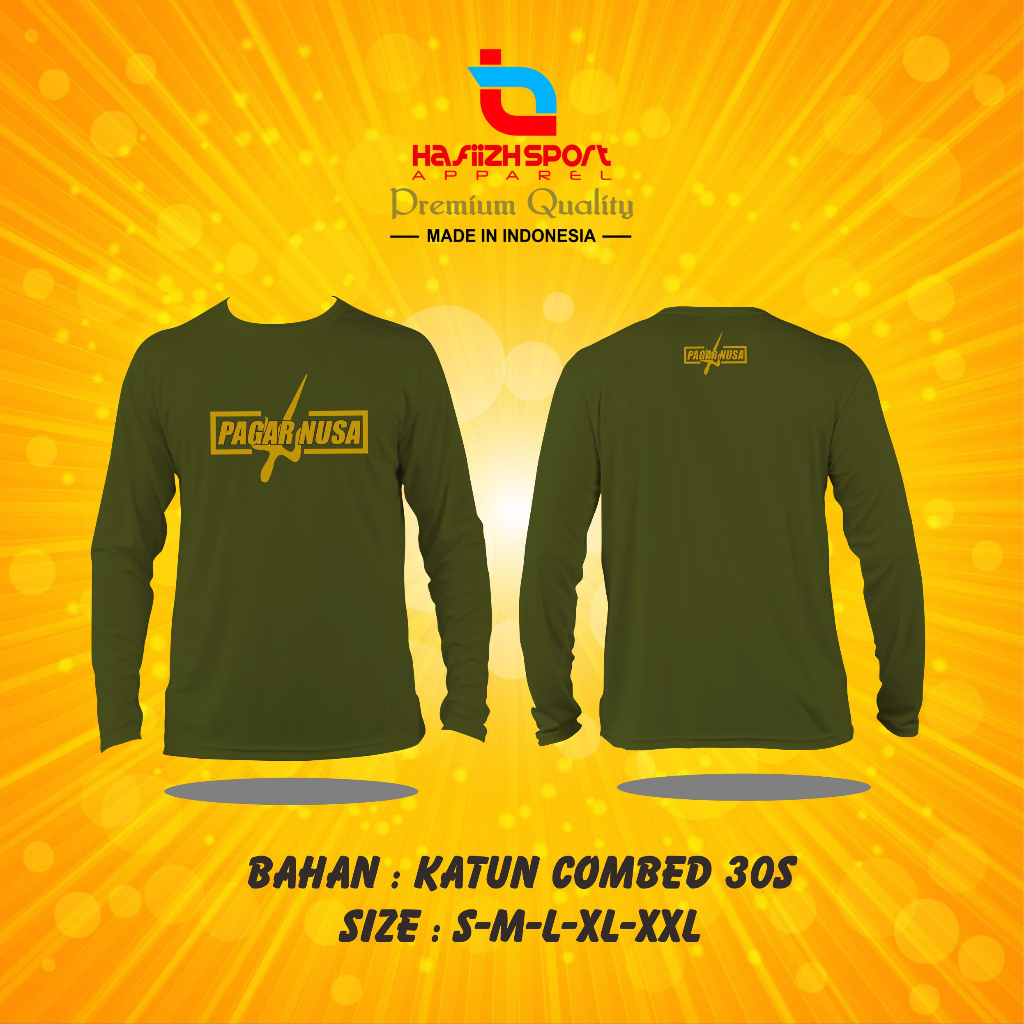 KAOS BAJU PAGAR NUSA LENGAN PANJANG / KAOS PAGARNUSA/ KAOS PENCAK SILAT PREMIUM