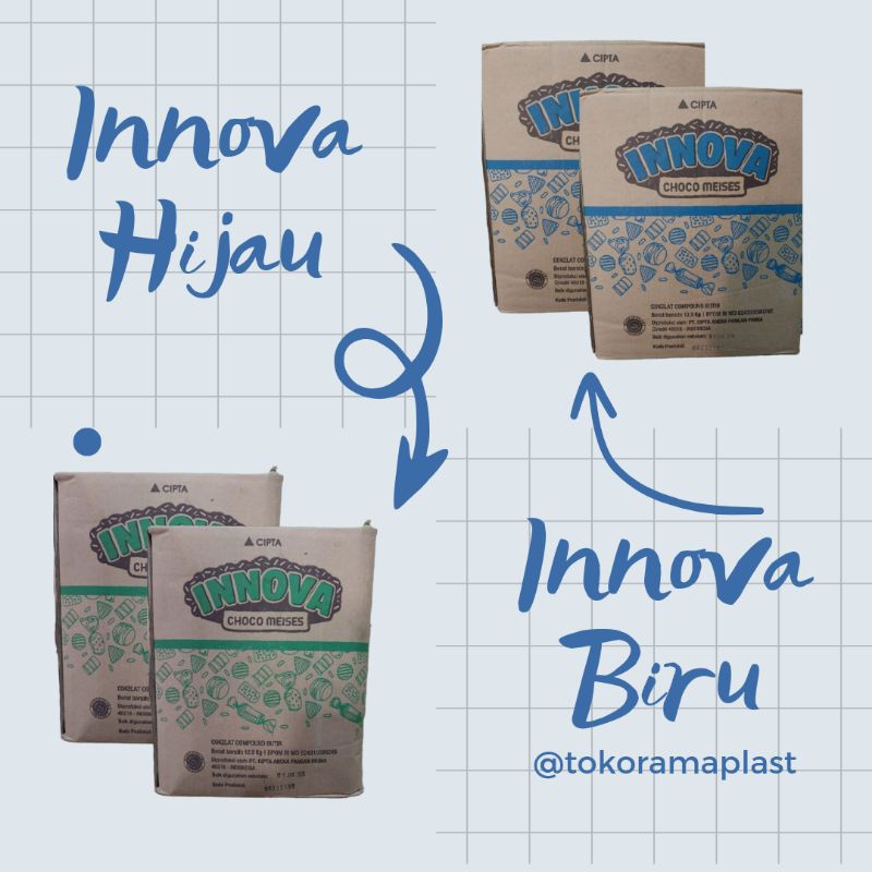 

Meses Coklat Innova Biru Innova Hijau repack 250gr / Mesis coklat / Mesis innova / Ceres coklat