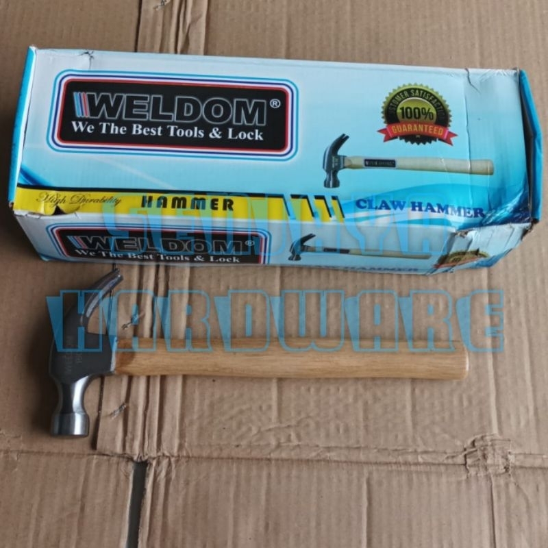 Palu kambing gagang kayu 16 oz