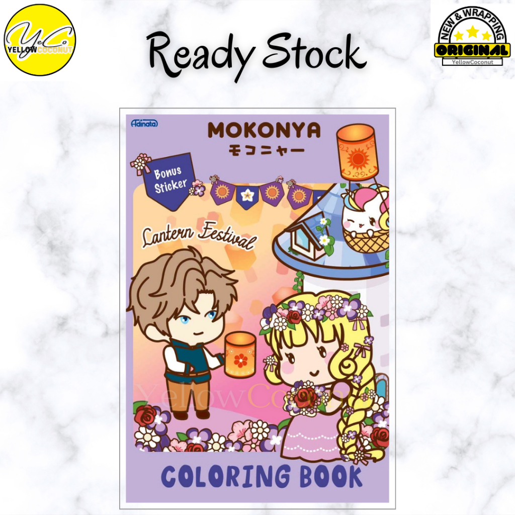 Coloring Book Mokonya Series + Bonus Stickers