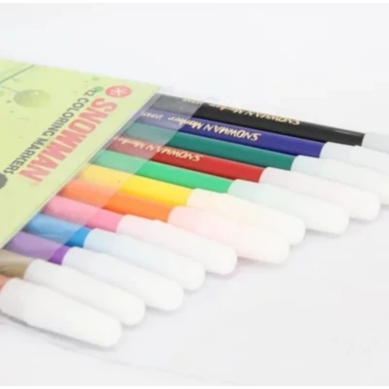 

Spidol snowman 12 warna - Spidol snowman set 12