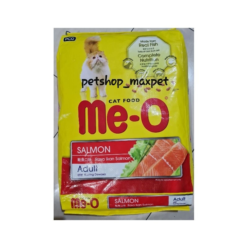 meo me-o adult 7kg 7kg rasa salmon 1 karung cat dry food makanan kucing kering