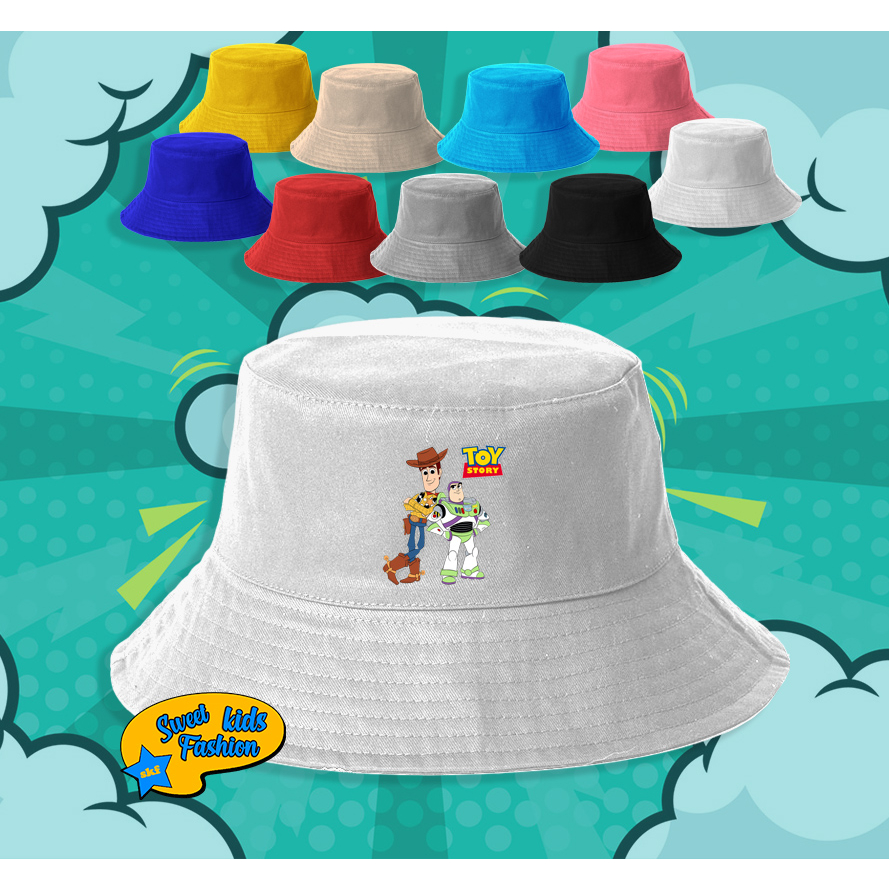 Topi Anak Toy Story Woody Buzz Topi Bucket Hat Anak Tot Story 002