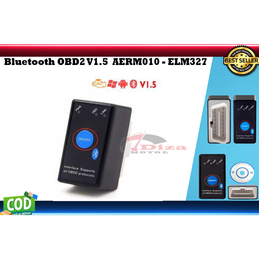 Scanner Scaner HH Bluetooth Car Diagnostic OBD2 V1.5 AERM010 - ELM327