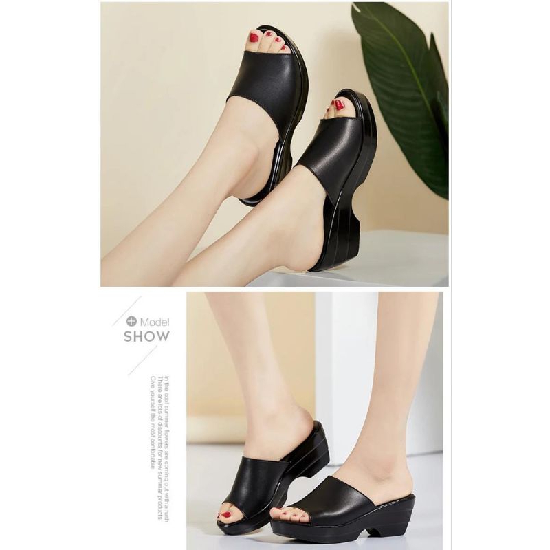 Sandal wanita model wedges simpel cantik dan elegan (WD9)
