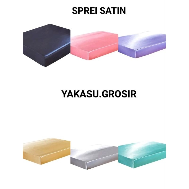 Sprei Satin Premium/Sprei anti geser (Hanya Sprei Saja)