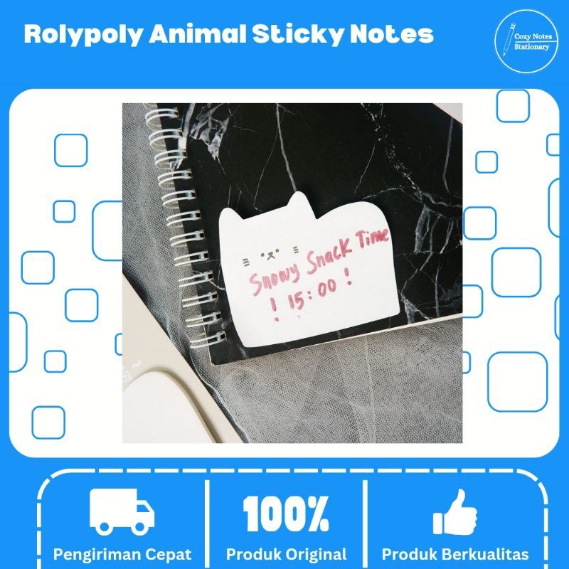 

Rolypoly Animal Sticky Notes - Sticky Notes Lucu - Sticky Notes Hewan