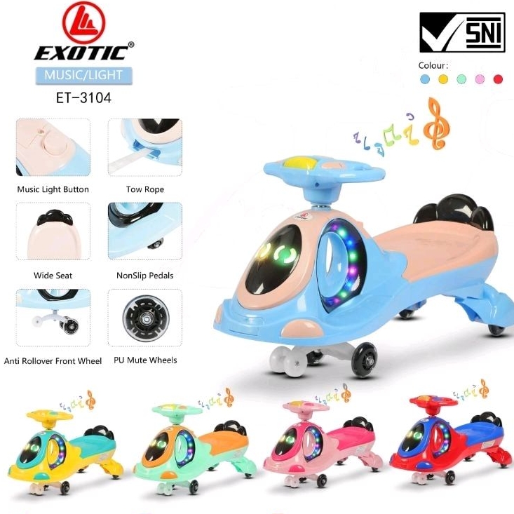 ET-3104/Magic Car Exotic Et-3104 Tolocar Music Tunggangan Anak Swaying Car