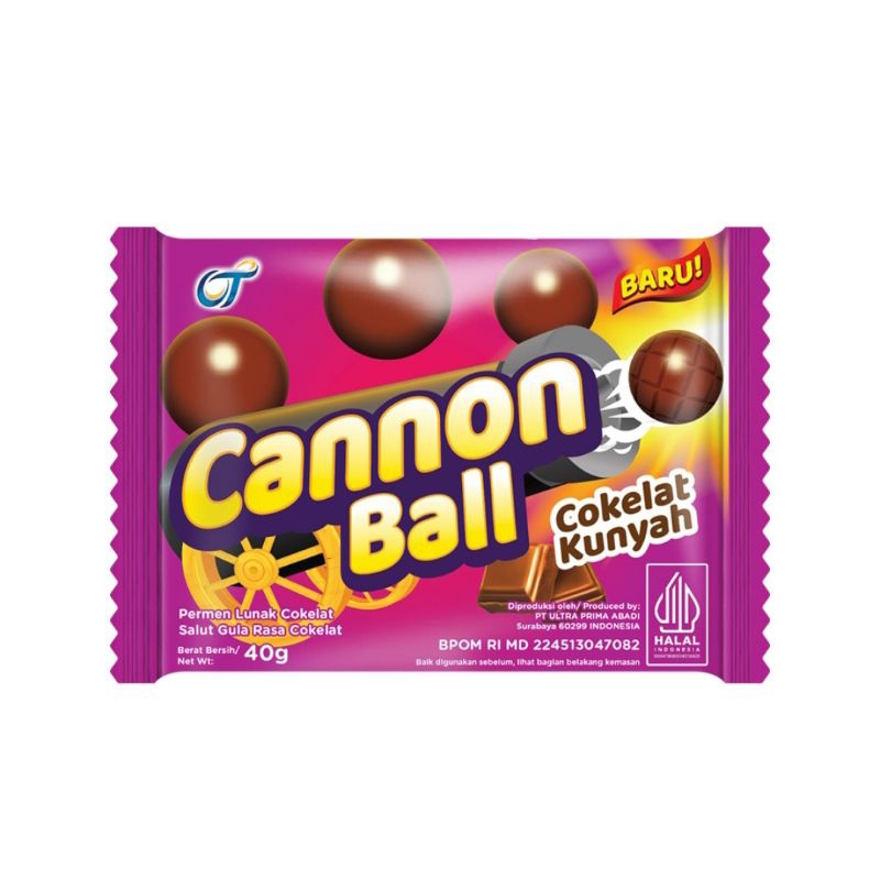 

Cannon Ball permen Cokelat 40 g