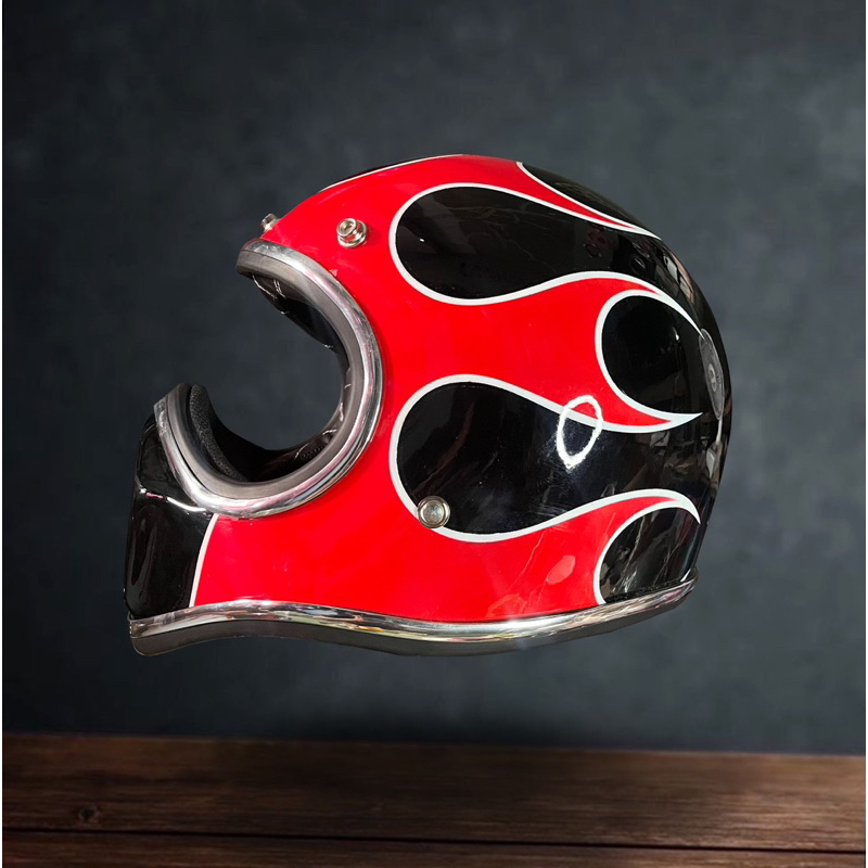 Cakil Custom Flame - Helm custom,helm vespa,helm cakil