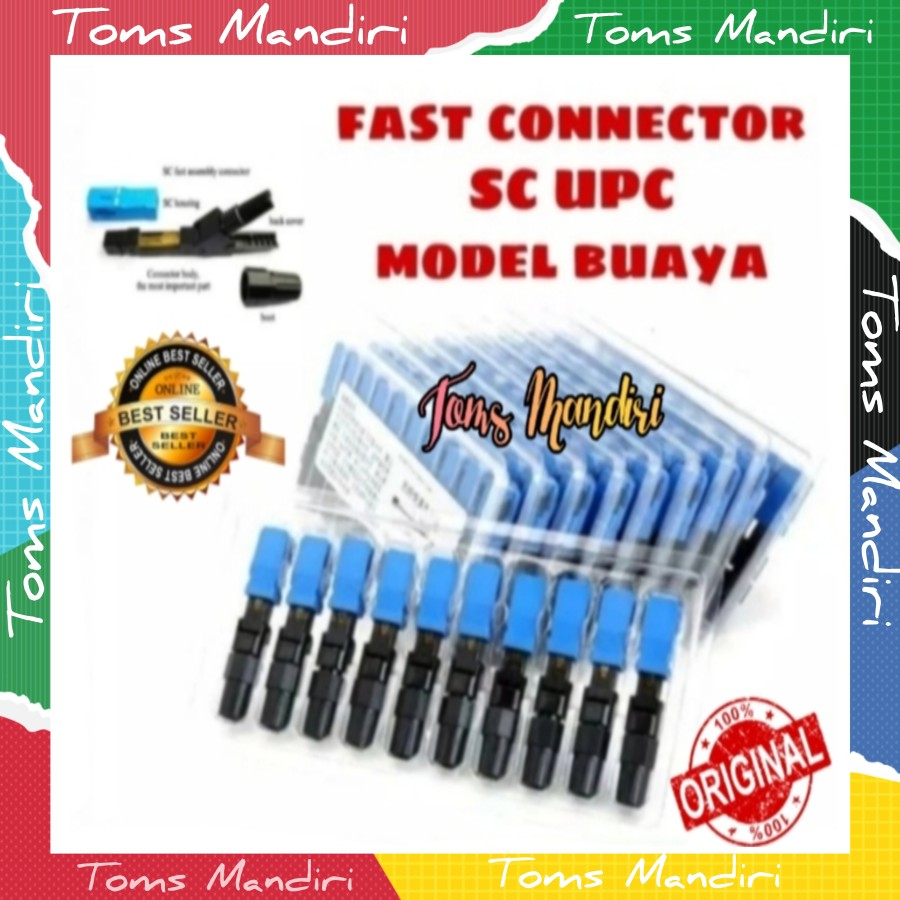 Fast Connector SC UPC Fiber Optik Model Buaya /Fast Connector SC Fiber Optic 10Pcs