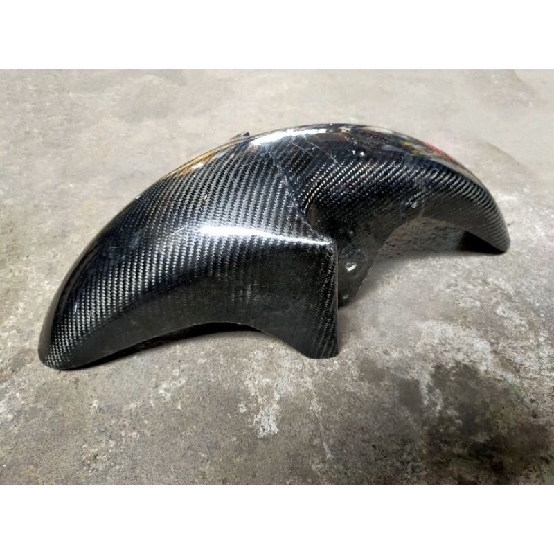 Slebor Spakbor Spakboar Depan Kawasaki Ninja R Carbon Keflar Original Bekas Copotan Motor Second 2nd