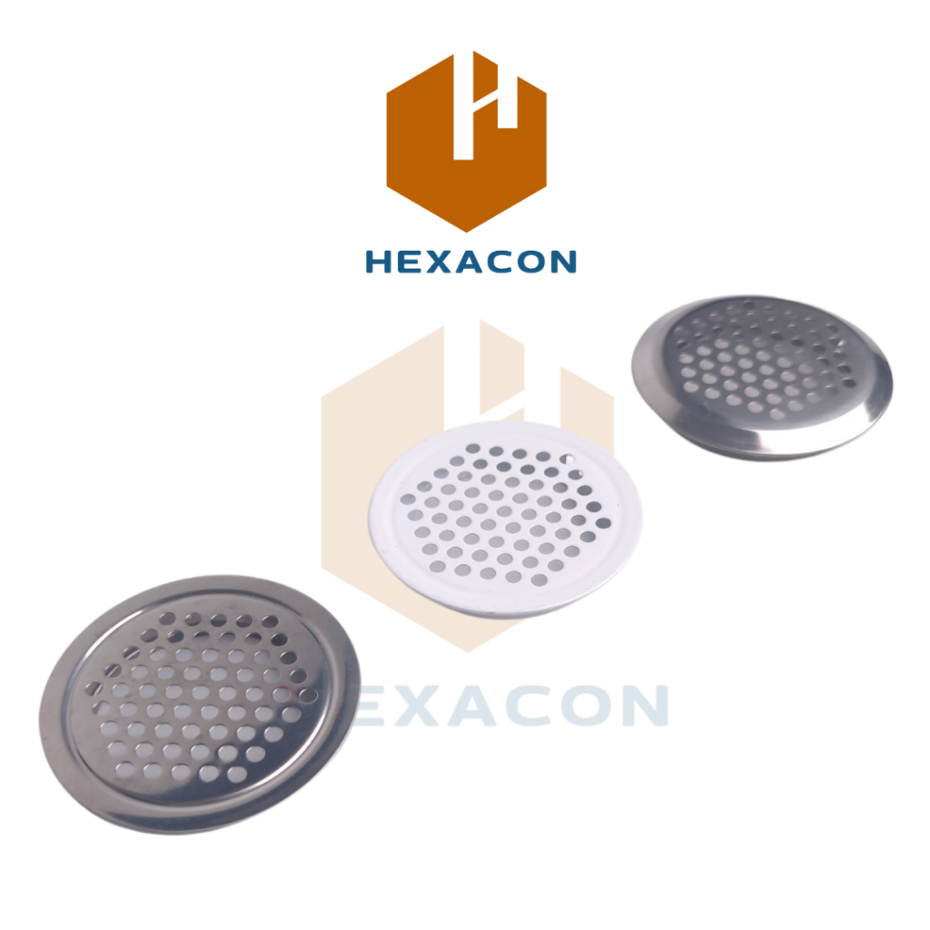 Ventilasi Udara Lemari Rak / Saringan Udara Lemari / Lubang Hawa Rak Sepatu Cabinet Bulat Stainless