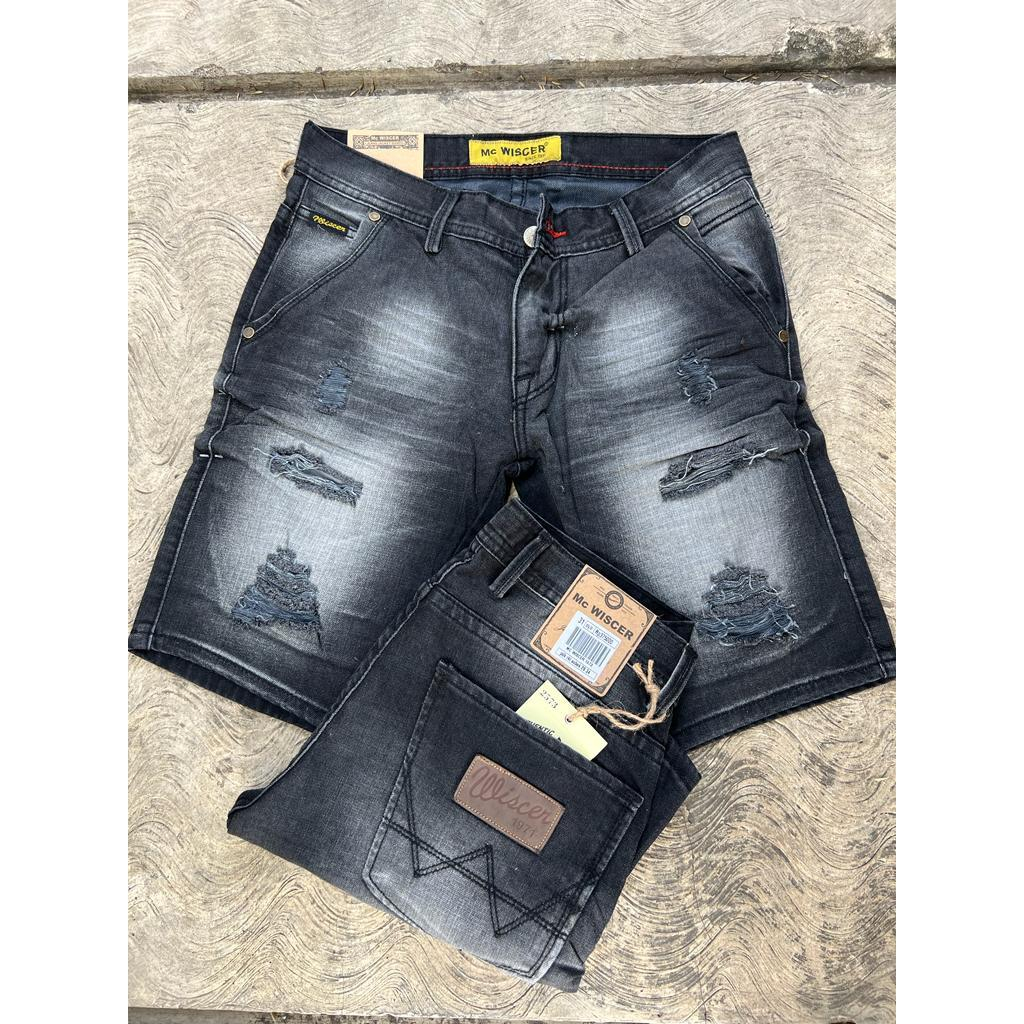 celana pendek pria MC.wiscer sobek model terbaru// celana pendek sobek-sobek // mc wiscer sobek pend