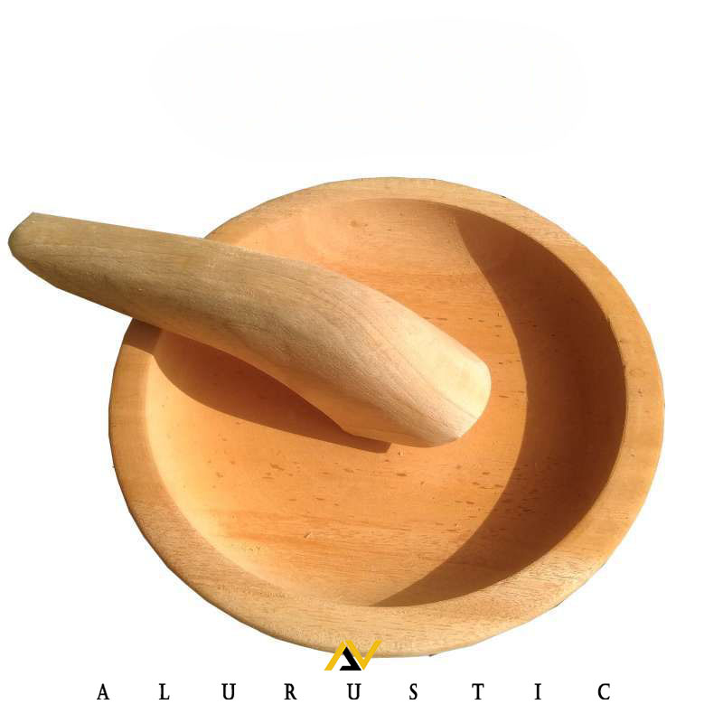 Cobek Kayu / Ulekan Kayu / Cobek + Ulekan Kayu / Cobek Ulekan Sambal Kayu Cobekan / Cobek Kayu /