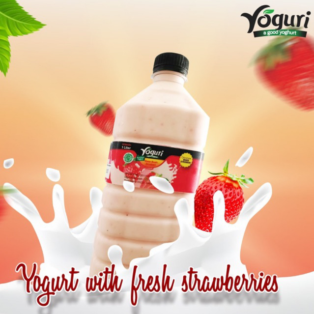 

Yoguri Yoghurt Buah Asli Strawberry