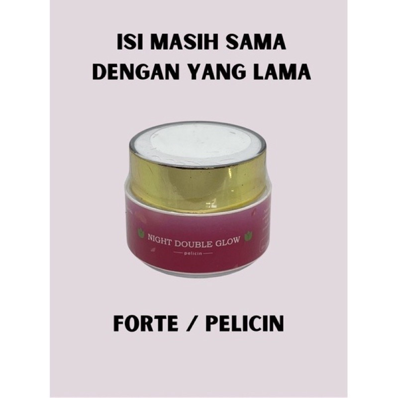 Night Double Glow Cream Malam Glowing NR Glow RJNSKIN Pelicin Pemutih Pelembab Wajah Krim Flek