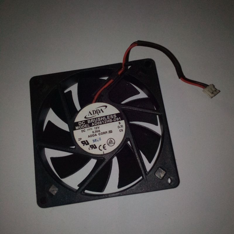 FAN 8CM KIPAS ORIGINAL ADDA AD0812HB-D91 12V 0.3A 2PIN GARANSI
