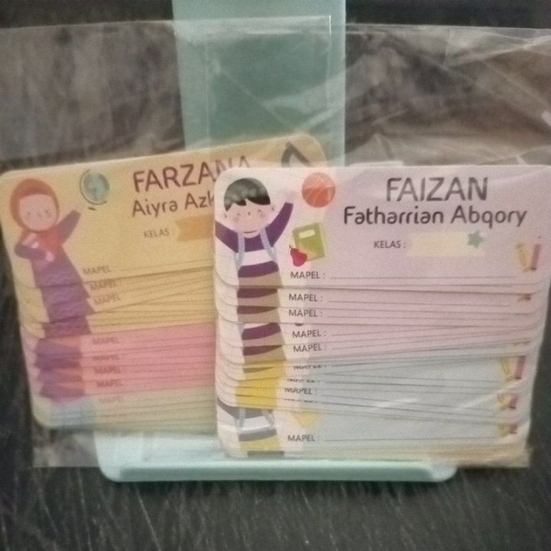 

Label nama Farzana dan Faizan