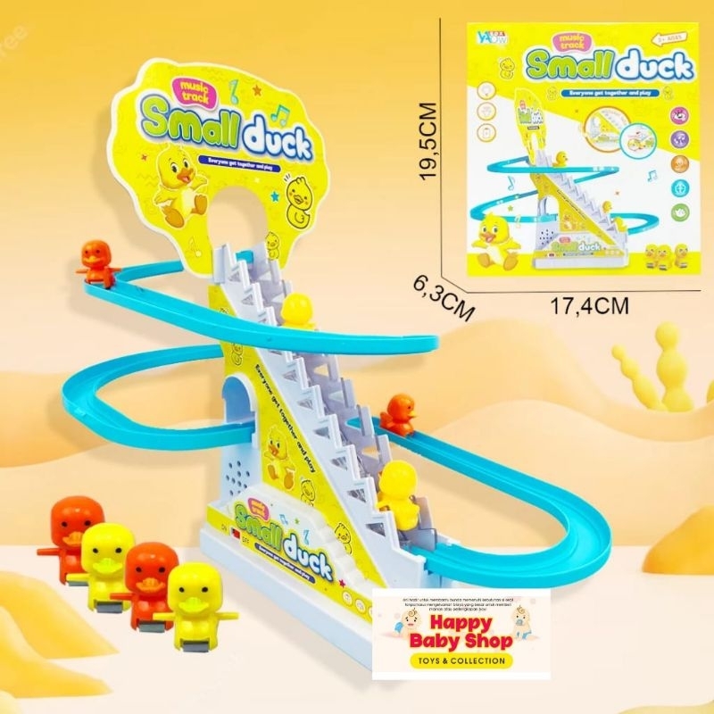 Mainan Tangga Berjalan Eskalator Bebek Dino Doraemon Thomas Musik Track