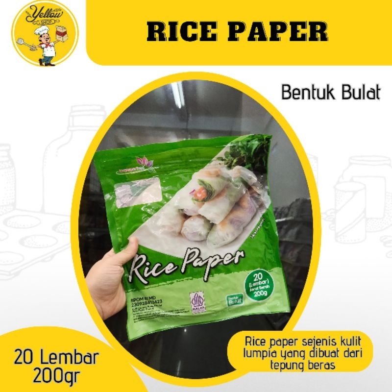 

RICE PAPER 200GR 20LEMBAR | KULIT LUMPIA TRANSPARAN