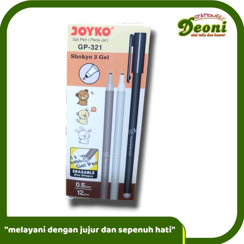 

Joyko Bp. Erasable GP-321 Pena Penghapus Pena Bisa Dihapus 0.5mm Hitam