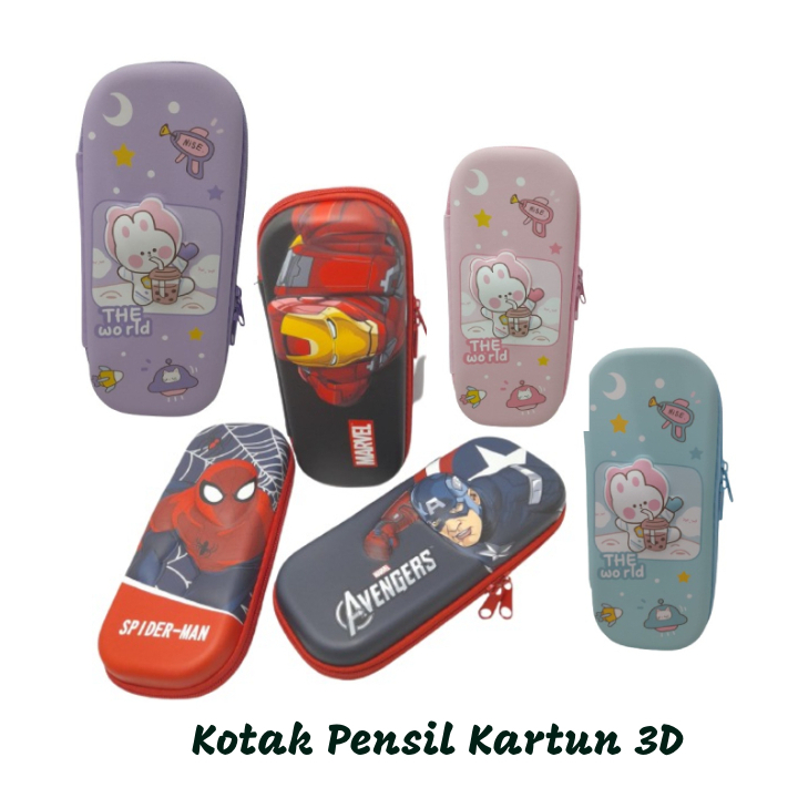 

Tempat Pensil Kartun 3D | Kotak Pensil Karakter