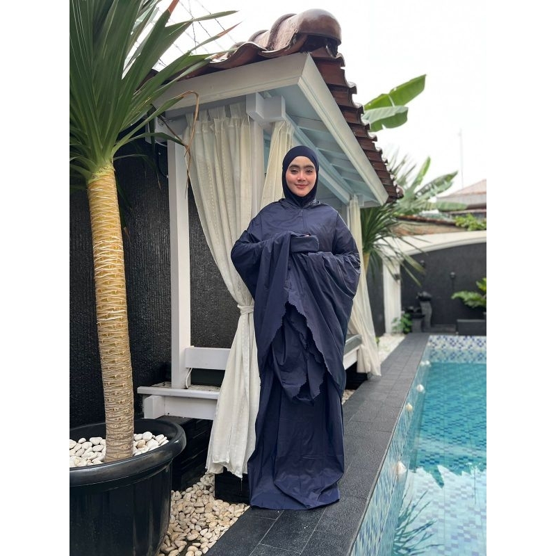 Mukena poeti saku 2in1 ponco polos korean soft original poety poeh mukenah jumbo murah halus lembut 