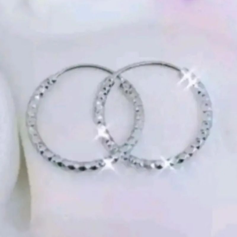 anting gipsy silver titanium ukir anti luntur dan anti karat.