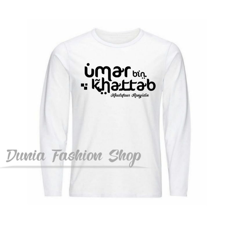 KAOS LENGAN PANJANG UMAR BIN KHATTAB//KAOS BAHAN ADEM