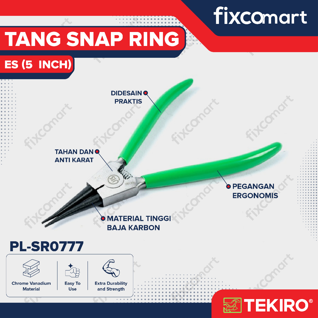 Tekiro Tang Snap Ring Es 5 Inch / Tekiro Tang Snap Ring Buka Lurus